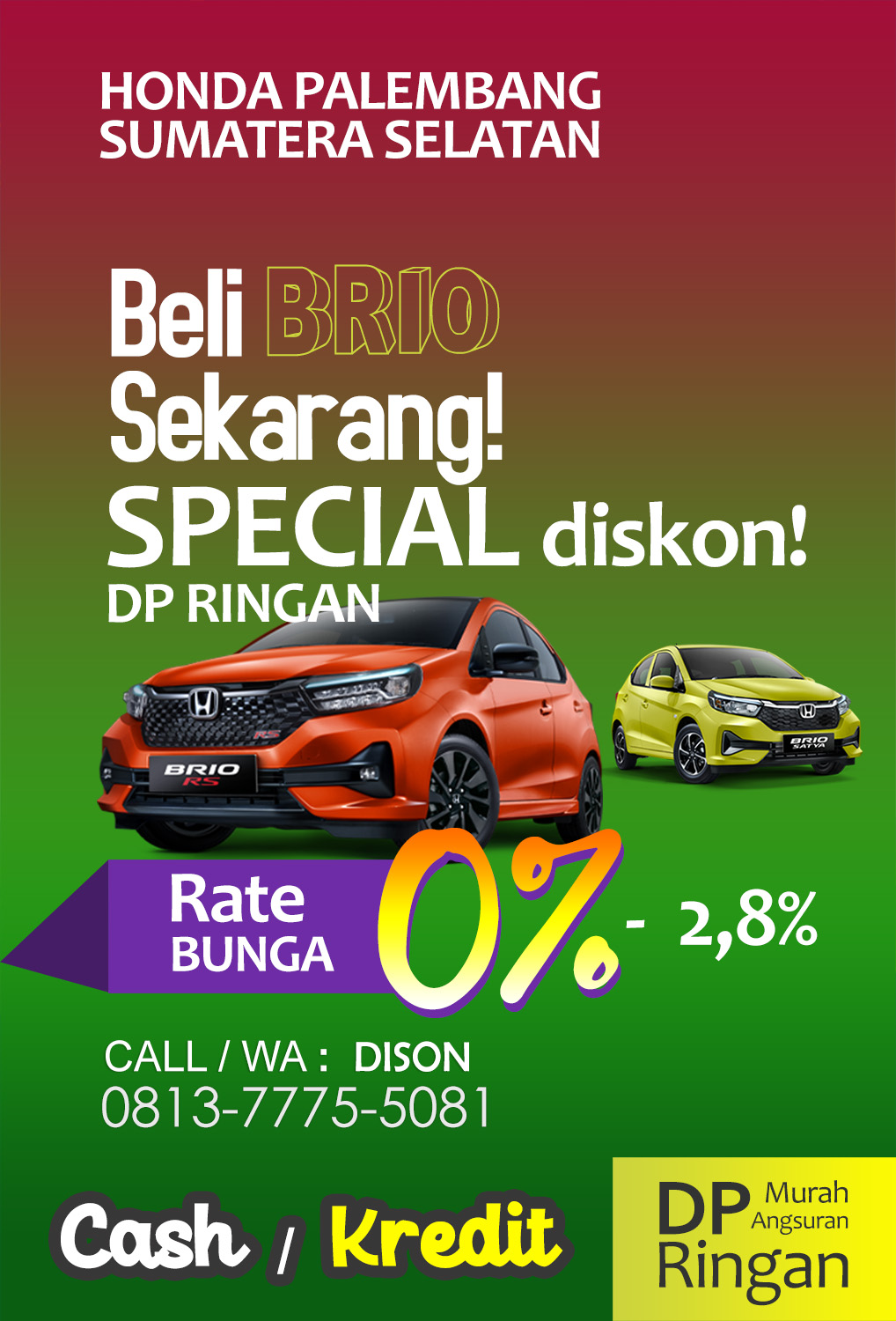 Honda Palembang Harga Brio 2026 Palembang Honda Palembang Harga Brio 2026 Palembang